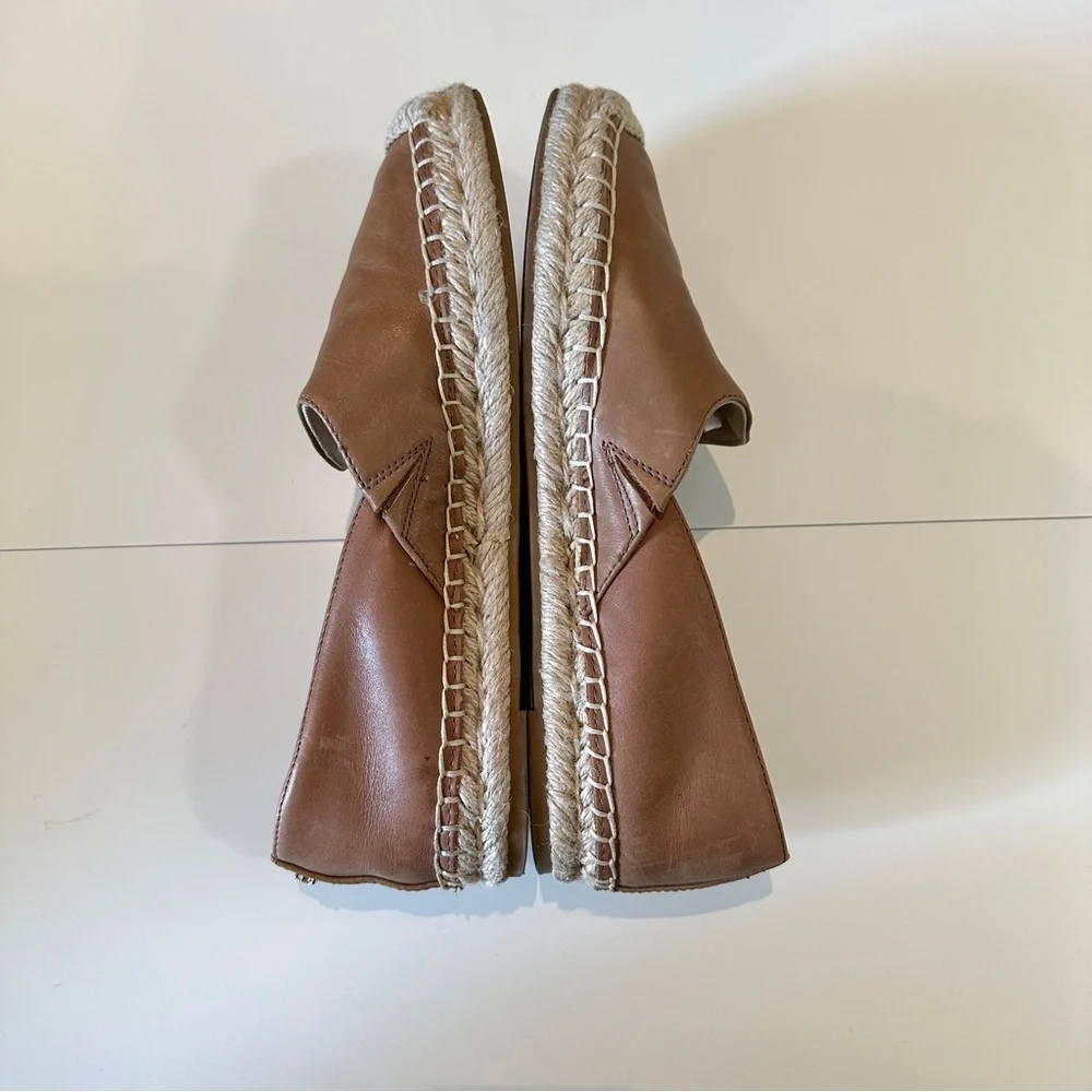 Sam Edelman Women’s Kesia Light Brown Genuine Leather Espadrille Flats sz 7M